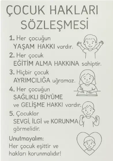 Çocuk Hakları Sözleşmesi - Afiş