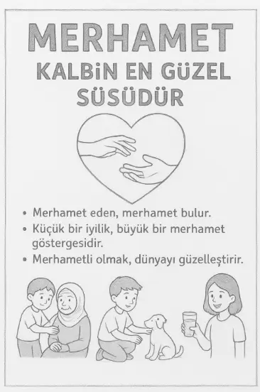 6. Sınıf Din Kültürü Ders Kitabı Sayfa 96-97-98. Cevapları MEB Yayınları 5 Merhamet Kalbin En Güzel Süsüdür