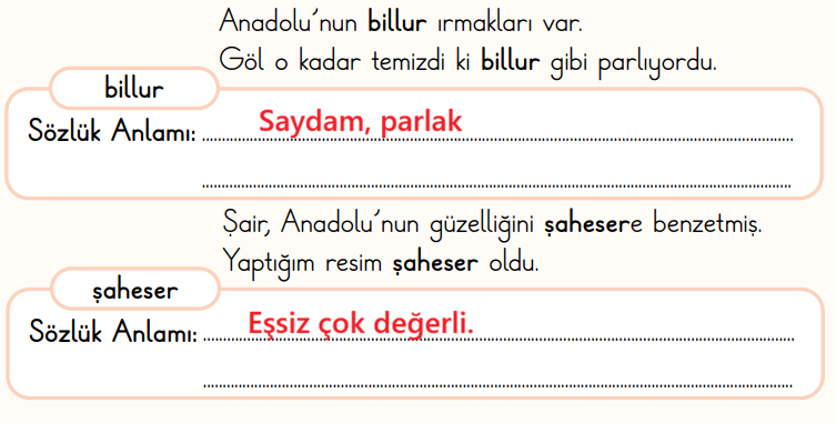 2. Sınıf Türkçe Ders Kitabı Sayfa 112 Cevapları İkinci Kitap