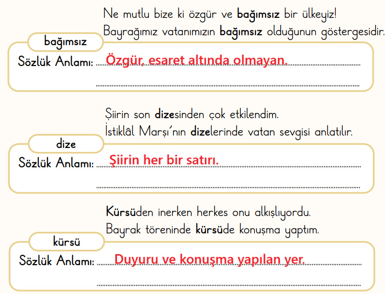 2. Sınıf Türkçe Ders Kitabı Sayfa 119 Cevapları İkinci Kitap