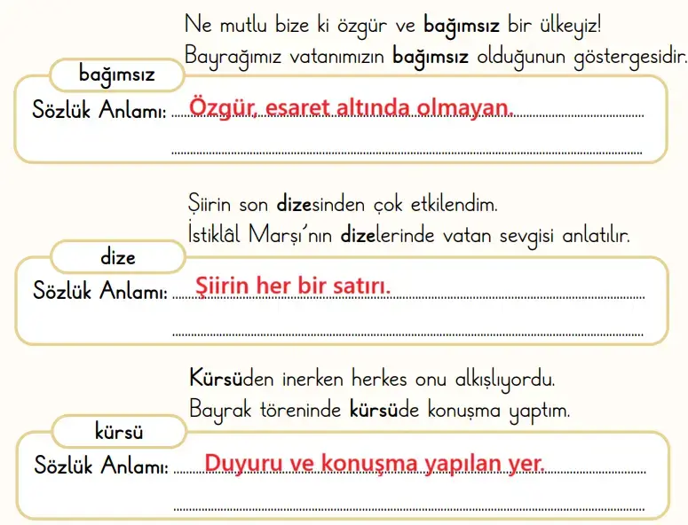 2. Sınıf Türkçe Ders Kitabı Sayfa 119 Cevapları İkinci Kitap