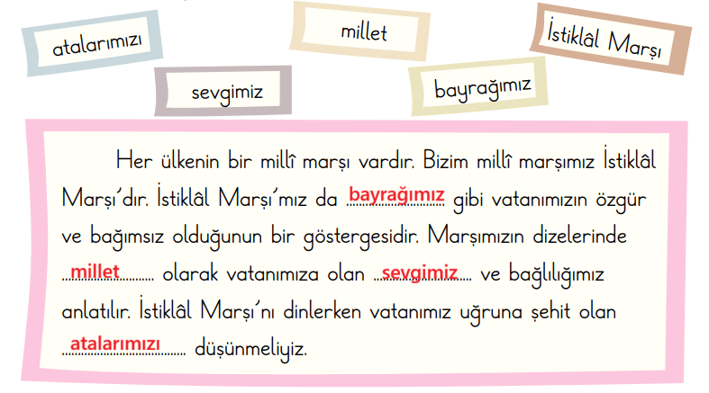 2. Sınıf Türkçe Ders Kitabı Sayfa 120 Cevapları İkinci Kitap