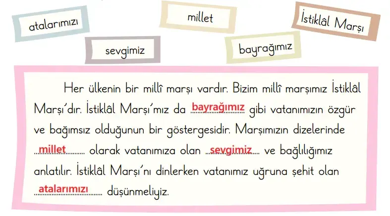 2. Sınıf Türkçe Ders Kitabı Sayfa 120 Cevapları İkinci Kitap