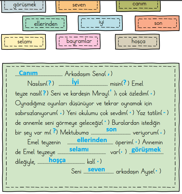 2. Sınıf Türkçe Ders Kitabı Sayfa 174 Cevapları İkinci Kitap 2. Sınıf Türkçe Ders Kitabı Sayfa 174 Cevapları İkinci Kitap