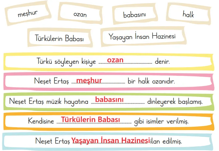 2. Sınıf Türkçe Ders Kitabı Sayfa 29 Cevapları İkinci Kitap