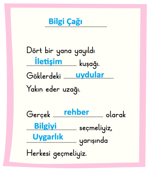 2. Sınıf Türkçe Ders Kitabı Sayfa 83 Cevapları İkinci Kitap 2. Sınıf Türkçe Ders Kitabı Sayfa 83 Cevapları İkinci Kitap