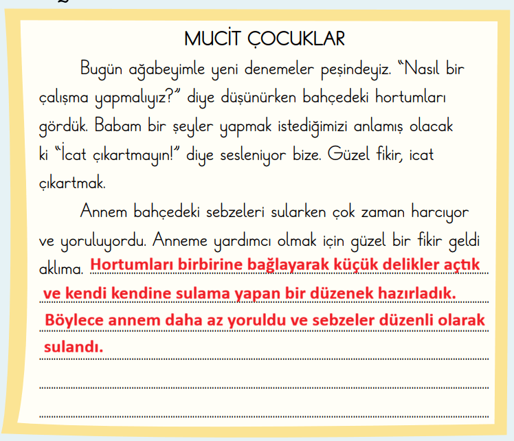 2. Sınıf Türkçe Ders Kitabı Sayfa 92-93. Cevapları 2. Kitap