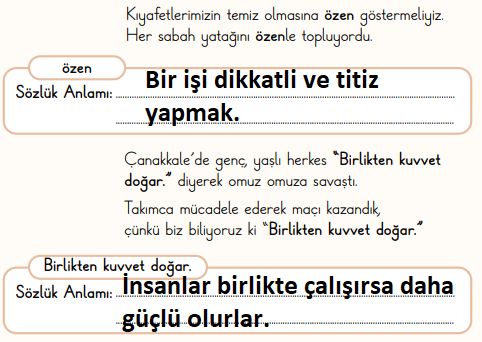 2. Sınıf Türkçe Ders Kitabı Sayfa 47-48-50-51-52-53. Cevapları 2. Kitap