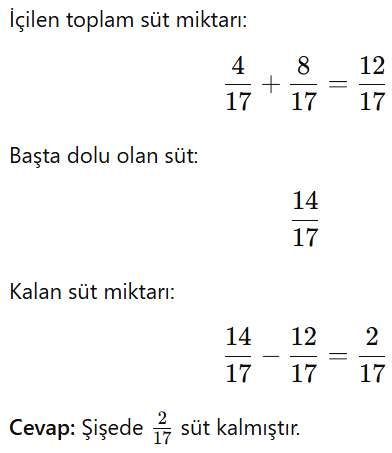 4. Sınıf Matematik Ders Kitabı Sayfa 183. Cevapları