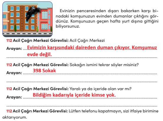 4. Sınıf Trafik Güvenliği Ders Kitabı Sayfa 65. Cevapları