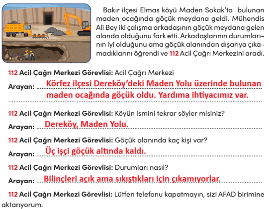4.Sınıf Trafik Güvenliği Ders Kitabı Sayfa 66. Cevapları