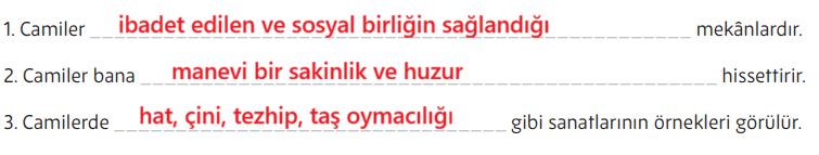 5. Sınıf Din Kültürü Ders Kitabı Sayfa 179. Cevapları MEB Yayınları