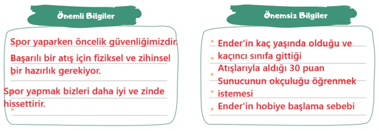 5. Sınıf Türkçe Ders Kitabı Sayfa 138 Cevapları İkinci Kitap