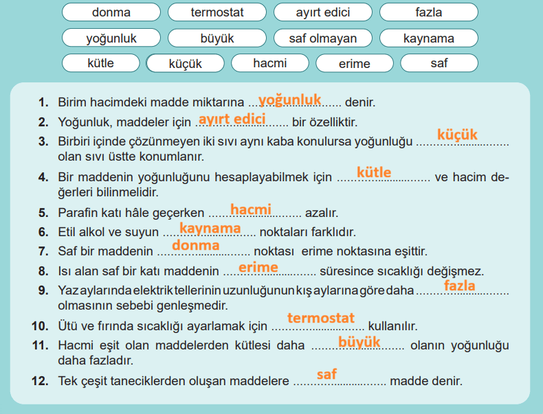 6. Sınıf Fen Bilimleri Ders Kitabı Sayfa 61 Cevapları İkinci Kitap