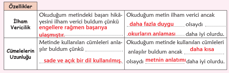 6. Sınıf Türkçe Ders Kitabı Sayfa 117 Cevapları İkinci Kitap