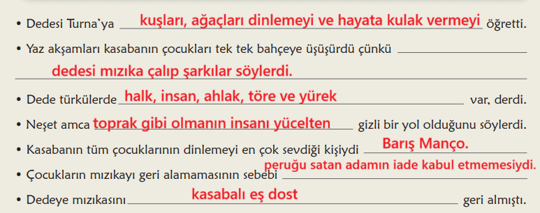 6. Sınıf Türkçe Ders Kitabı Sayfa 126 Cevapları İkinci Kitap