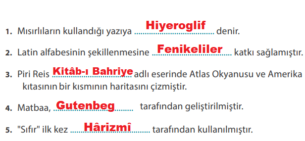 7. Sınıf Sosyal Bilgiler Ders Kitabı Sayfa 180 Cevapları