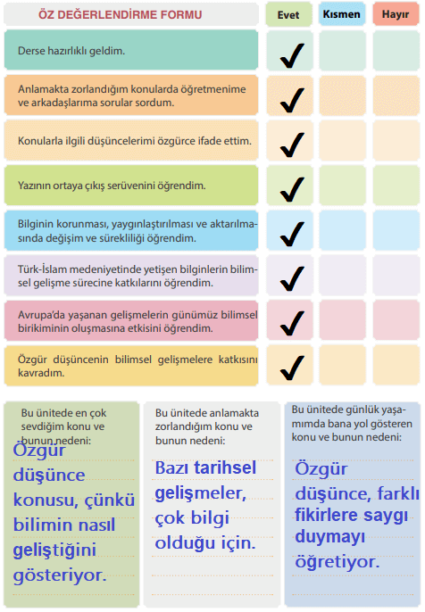 7. Sınıf Sosyal Bilgiler Ders Kitabı Sayfa 179 Cevapları