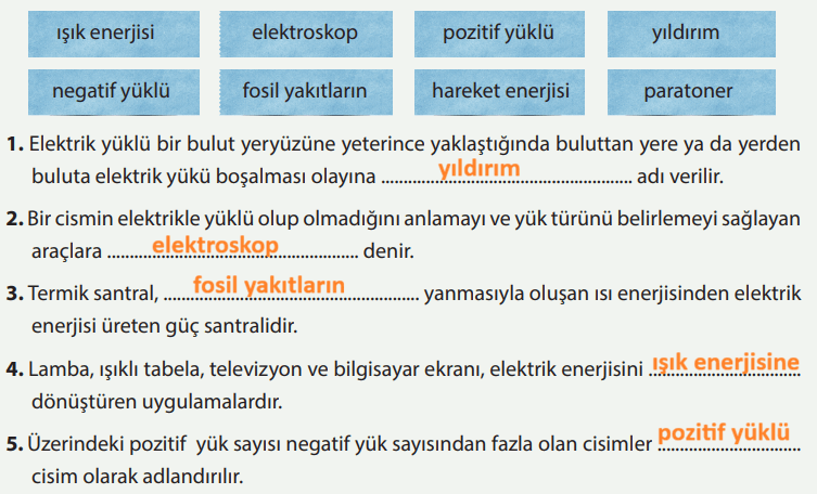 8. Sınıf Fen Bilimleri Ders Kitabı Sayfa 275 Cevapları MEB Yayınları1