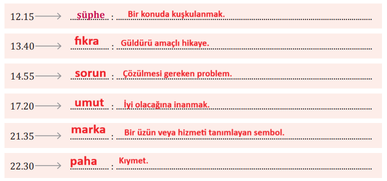 8. Sınıf Türkçe Ders Kitabı Sayfa 158 Cevapları MEB Yayınları