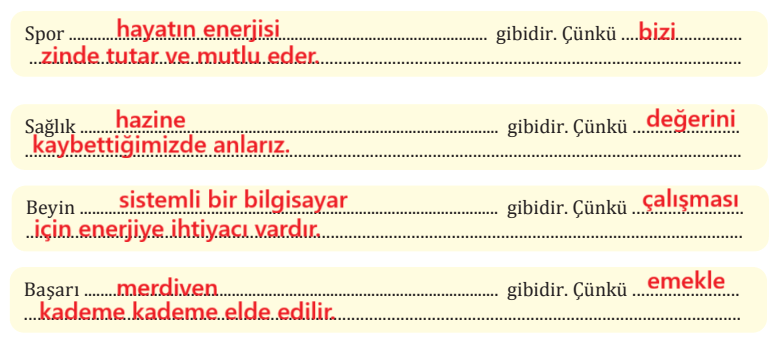 8. Sınıf Türkçe Ders Kitabı Sayfa 203 Cevapları MEB Yayınları