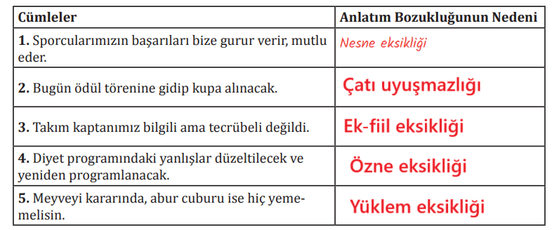 8. Sınıf Türkçe Ders Kitabı Sayfa 211 Cevapları MEB Yayınları