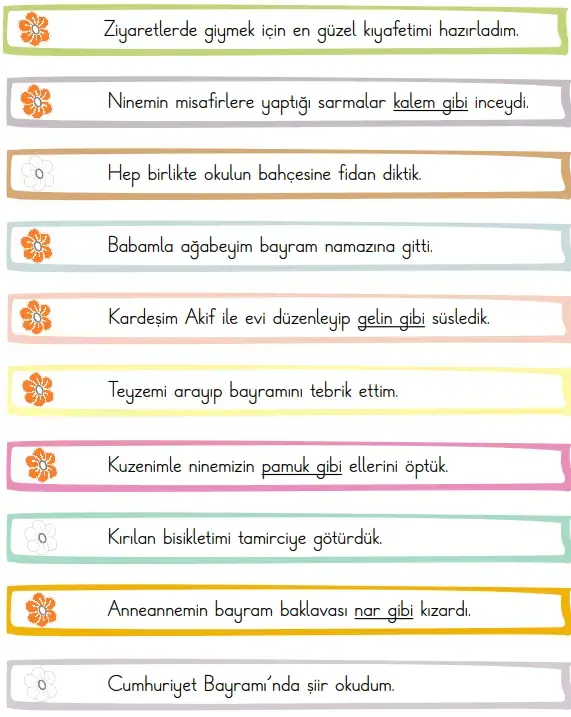 2. Sınıf Türkçe Ders Kitabı Sayfa 131 Cevapları