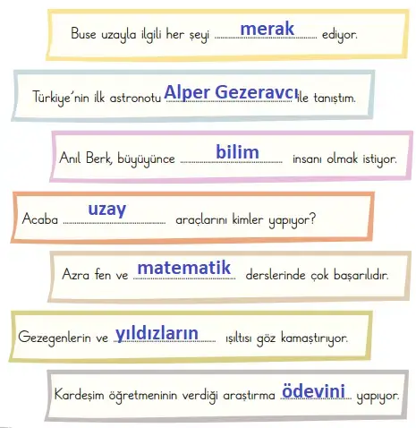 2. Sınıf Türkçe Ders Kitabı Sayfa 78 Cevapları