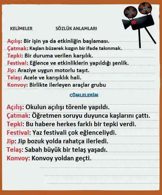 4. Sınıf Türkçe Ders Kitabı Sayfa 196-197-198-199-200. Cevapları