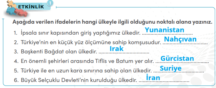 4. Sınıf Sosyal Bilgiler Ders Kitabı Sayfa 172-174-175-177-178-183. Cevapları MEB Yayınları