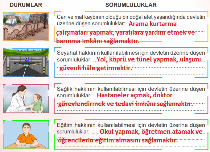 4. Sınıf İnsan Hakları Ders Kitabı Sayfa 99. Cevapları 4. Sınıf İnsan Hakları Ders Kitabı Sayfa 99. Cevapları