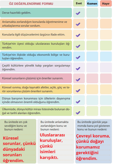 7. Sınıf Sosyal Bilgiler Ders Kitabı Sayfa 277 Cevapları