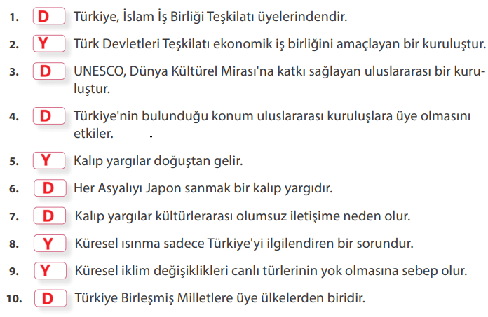 7. Sınıf Sosyal Bilgiler Ders Kitabı Sayfa 278 Cevapları