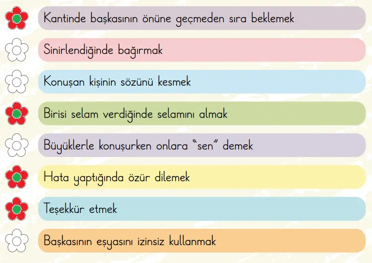 2. Sınıf Türkçe Ders Kitabı Sayfa 41-42-44-45-46 Cevapları 1. Kitap