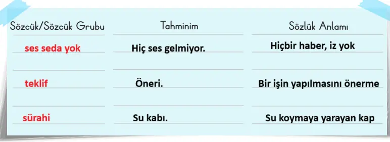 3. Sınıf Türkçe Ders Kitabı Sayfa 43 Cevapları 3. Sınıf Türkçe Ders Kitabı Sayfa 43 Cevapları