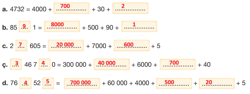 4.Sınıf Matematik Ders Kitabı Sayfa 26 Cevapları 4.Sınıf Matematik Ders Kitabı Sayfa 26 Cevapları