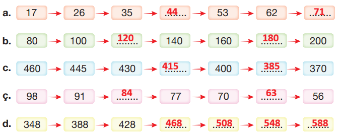 4. Sınıf Matematik Ders Kitabı Sayfa 34 Cevapları