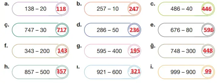 4. Sınıf Matematik Ders Kitabı Sayfa 47 Cevapları
