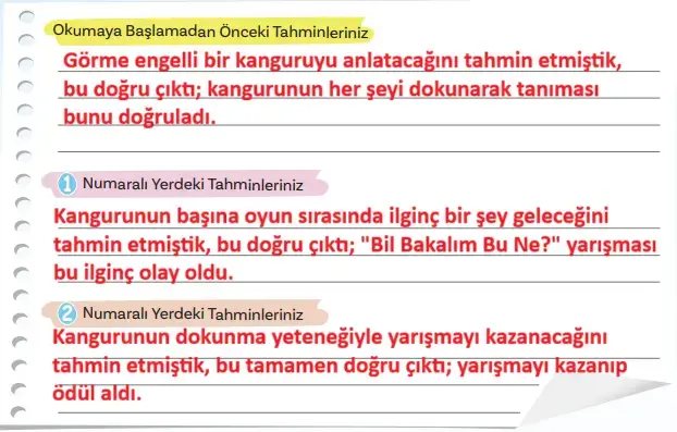 5. Sınıf Türkçe Ders Kitabı Sayfa 25 Cevapları