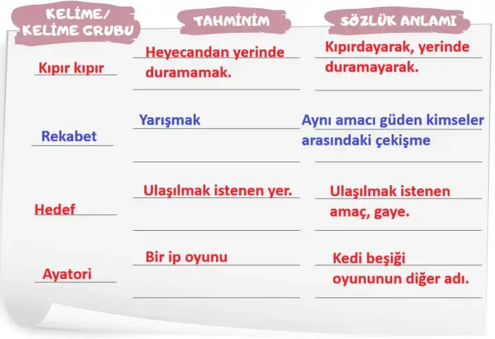5. Sınıf Türkçe Ders Kitabı Sayfa 38 Cevapları
