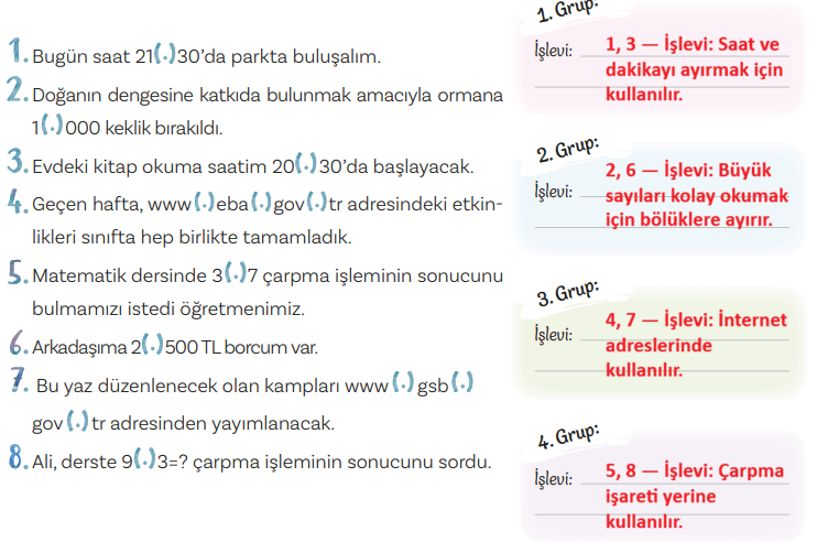5. Sınıf Türkçe Ders Kitabı Sayfa 40 Cevapları