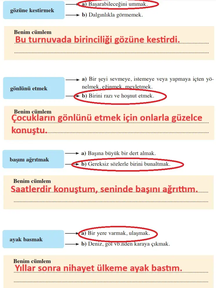 8. Sınıf Türkçe Ders Kitabı Sayfa 168 Cevapları Hecce Yayıncılık