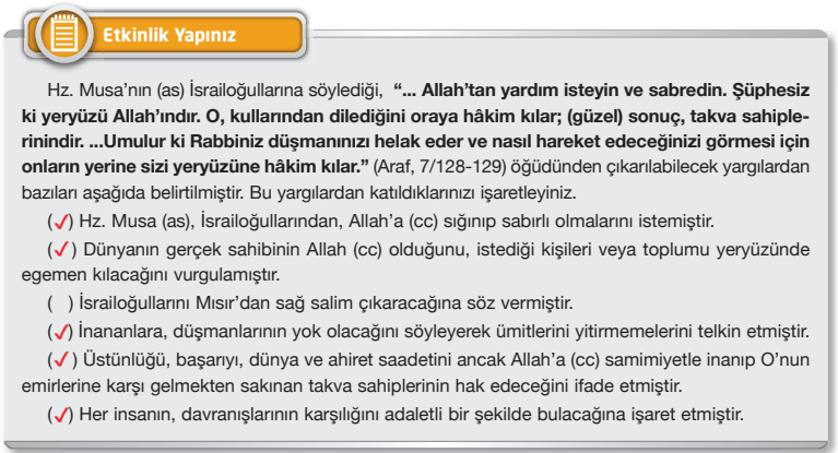 8. Sınıf Din Kültürü Ders Kitabı Sayfa 28-30-31 Cevapları