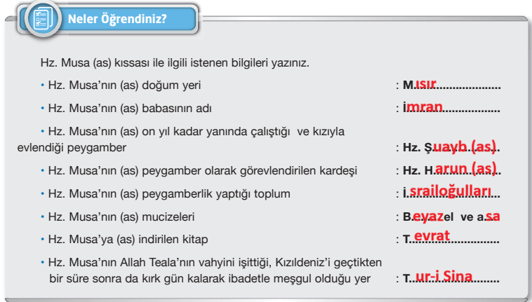 8. Sınıf Din Kültürü Ders Kitabı Sayfa 31 Cevapları
