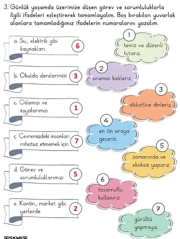 2. Sınıf Hayat Bilgisi Ders Kitabı Sayfa 101 Cevapları 1. Kitap