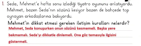 2. Sınıf Hayat Bilgisi Ders Kitabı Sayfa 27 Cevapları 1. Kitap