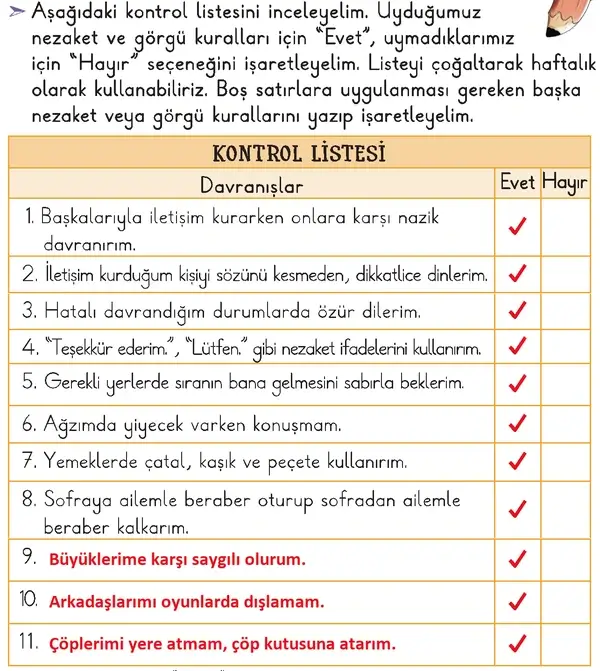 2. Sınıf Hayat Bilgisi Ders Kitabı Sayfa 88-89-92-93 Cevapları 1. Kitap