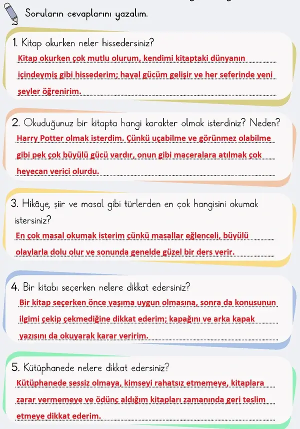 2. Sınıf Türkçe Ders Kitabı Sayfa 134-135 Cevapları 1. Kitap