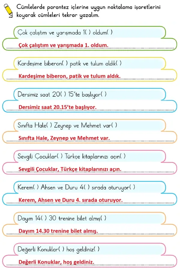 2. Sınıf Türkçe Ders Kitabı Sayfa 40 Cevapları 1. Kitap