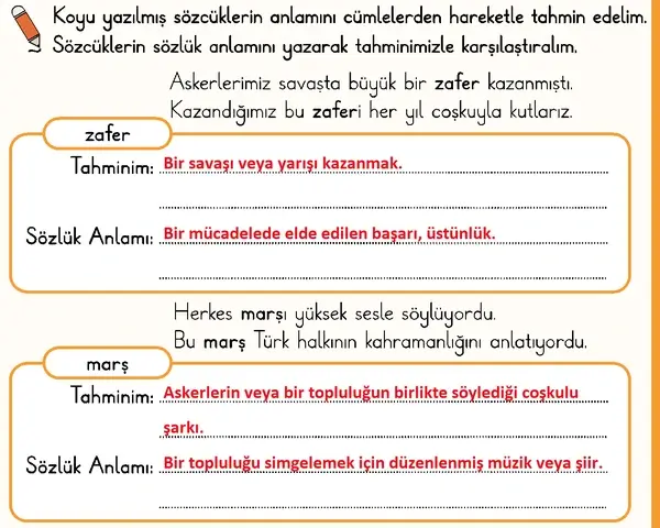 2. Sınıf Türkçe Ders Kitabı Sayfa 68 Cevapları 1. Kitap